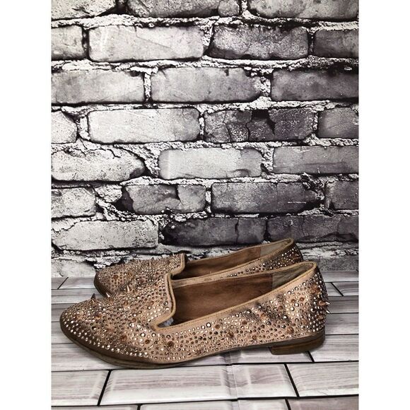 Sam Edelman Rose Gold Adena Spike Studs Fabric Ballet Flats Women Sz 8M US/39EU - Picture 14 of 16